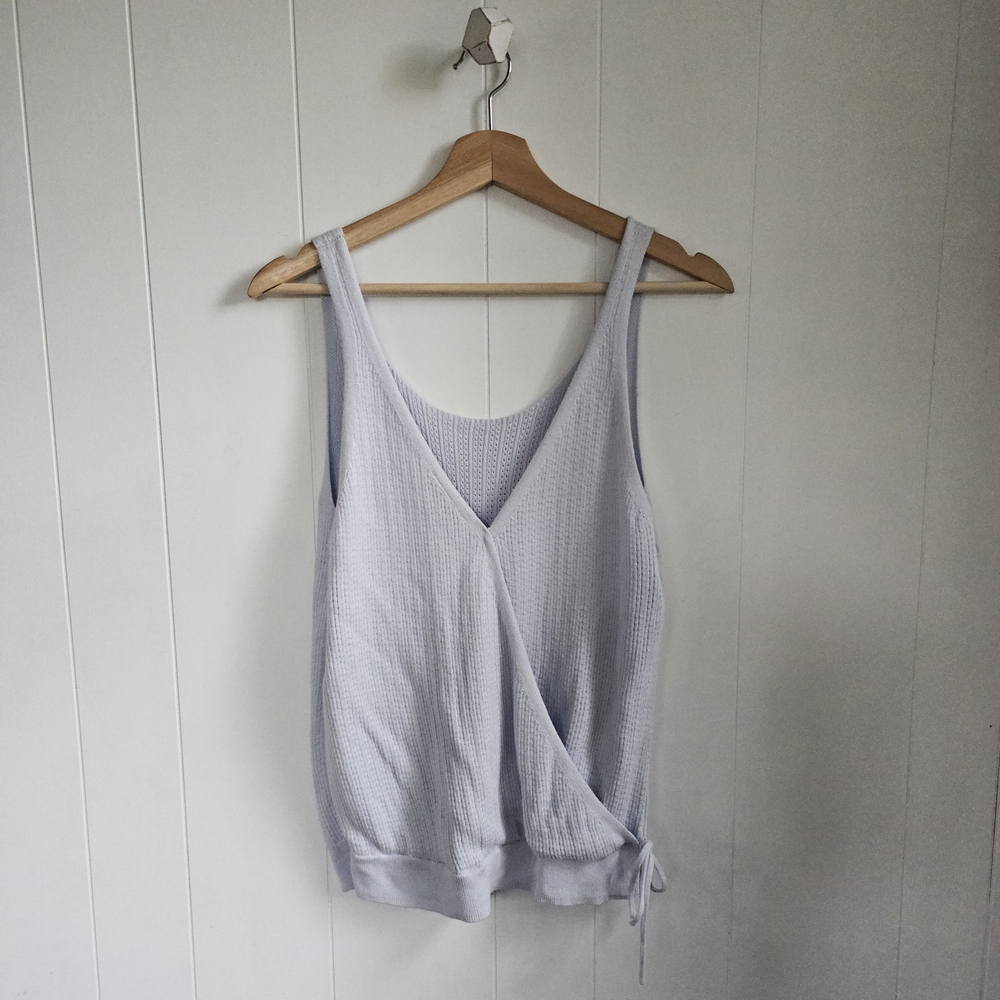 ☆ LOFT Purple Cross Front Knit Tank
